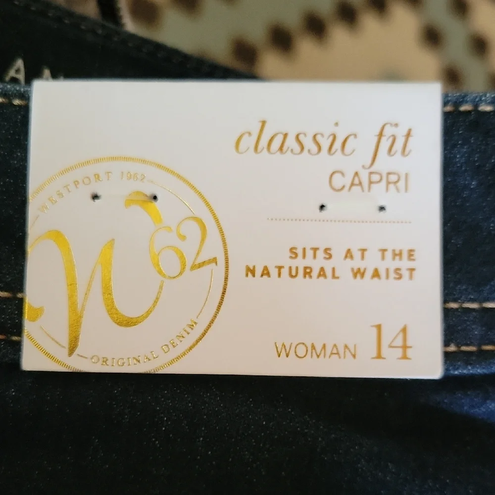 Dressbarn Dark Blue Casual Capri - Size 14W - Picture 3 of 5